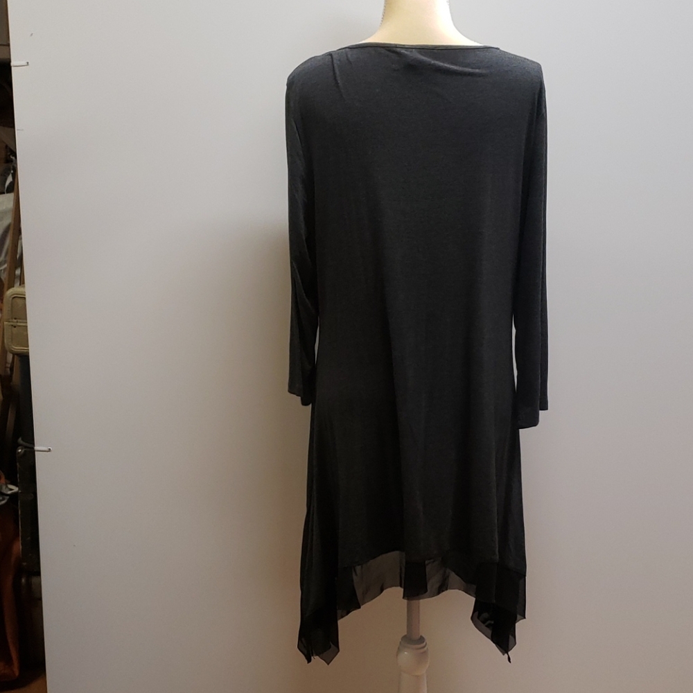 Lg. Cable & Gauge Stretch Black Dress C53 - Picture 4 of 7